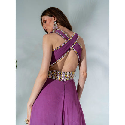 Neha Khullar Lilac Georgette Jumpsuit
