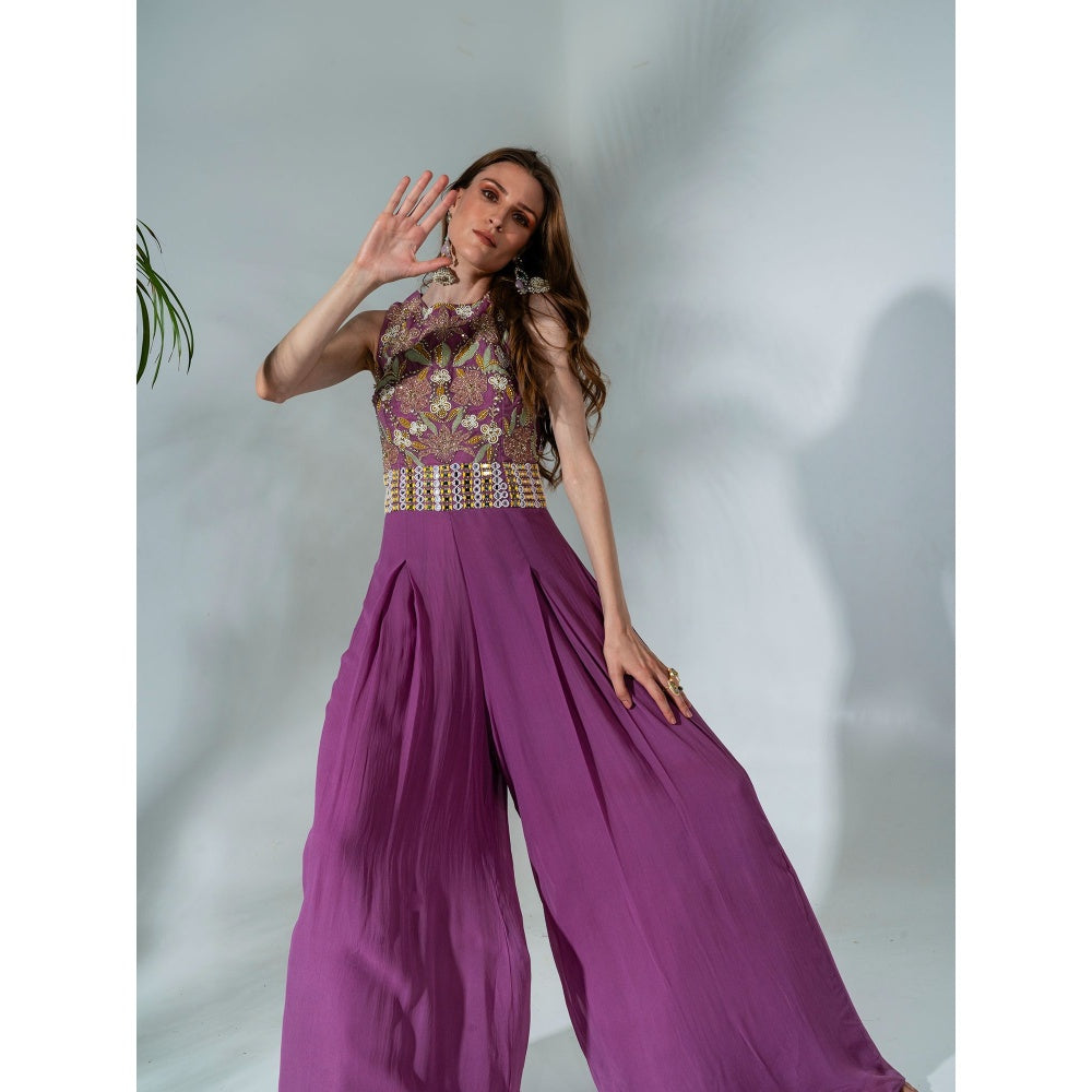 Neha Khullar Lilac Georgette Jumpsuit