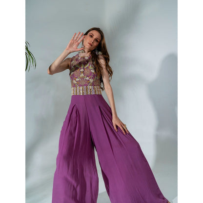 Neha Khullar Lilac Georgette Jumpsuit