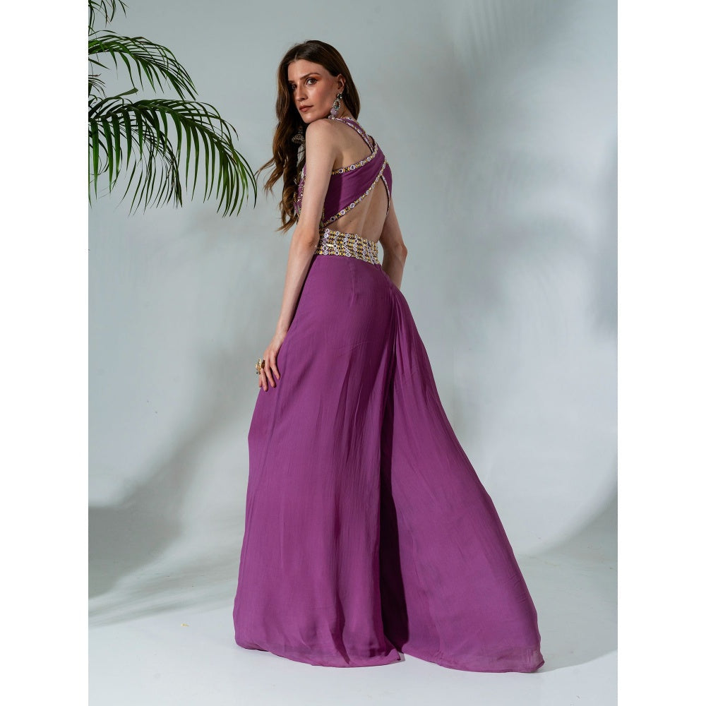 Neha Khullar Lilac Georgette Jumpsuit