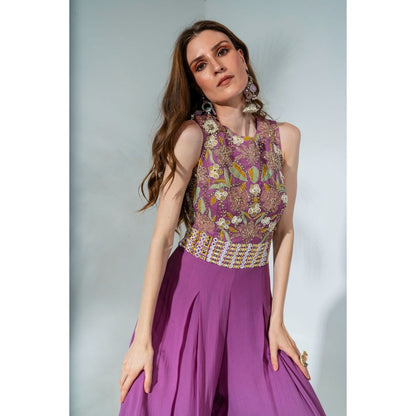 Neha Khullar Lilac Georgette Jumpsuit