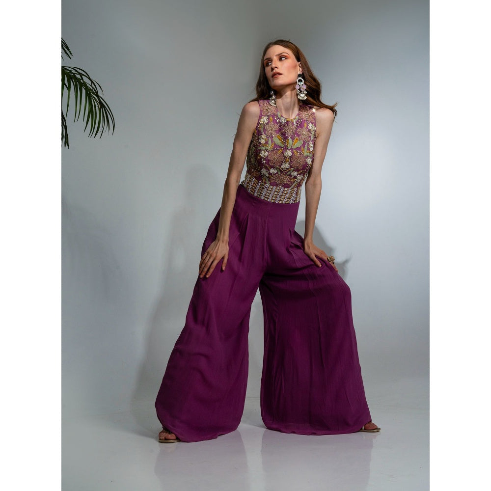 Neha Khullar Lilac Georgette Jumpsuit