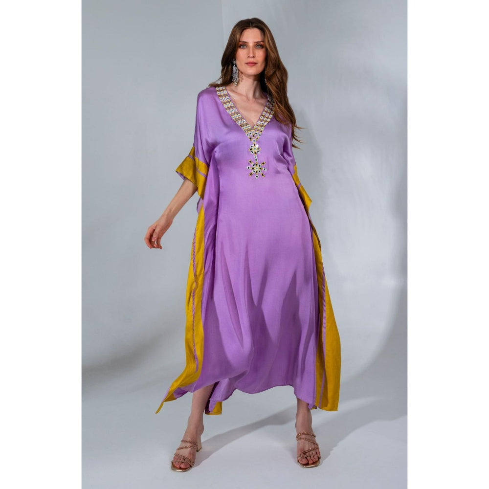 Neha Khullar Lilac Kaftan In Modal Satin