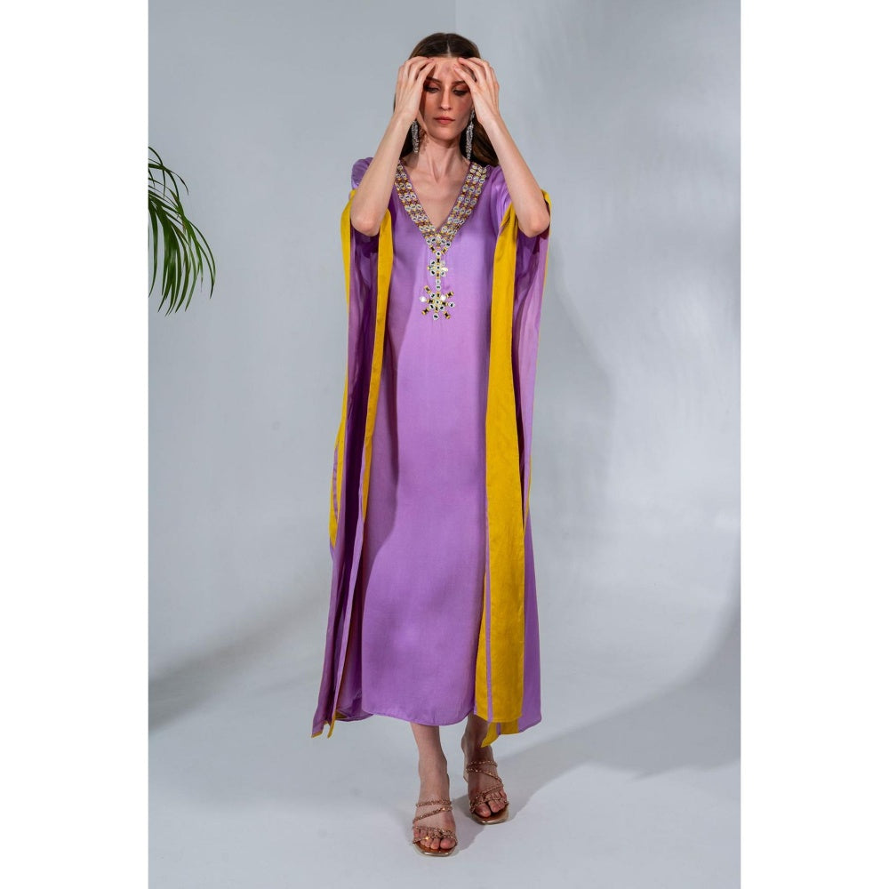 Neha Khullar Lilac Kaftan In Modal Satin