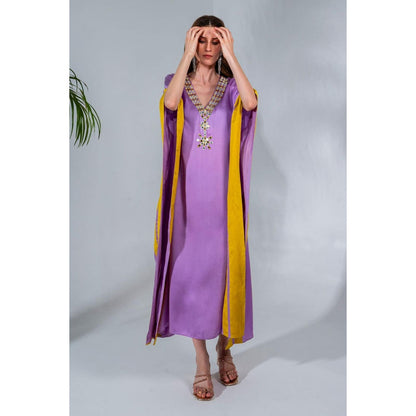 Neha Khullar Lilac Kaftan In Modal Satin
