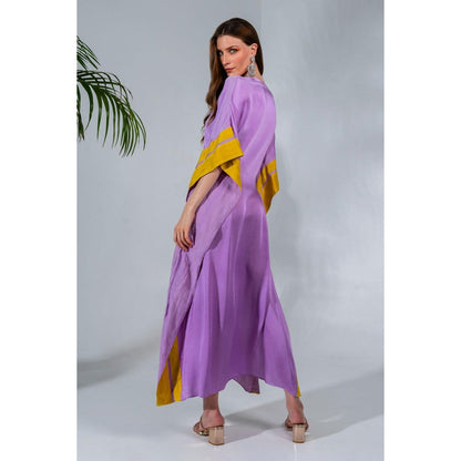 Neha Khullar Lilac Kaftan In Modal Satin