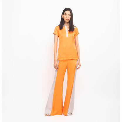 NEORA BY NEHAL CHOPRA Orange & Grey Co Ord (Set of 2)