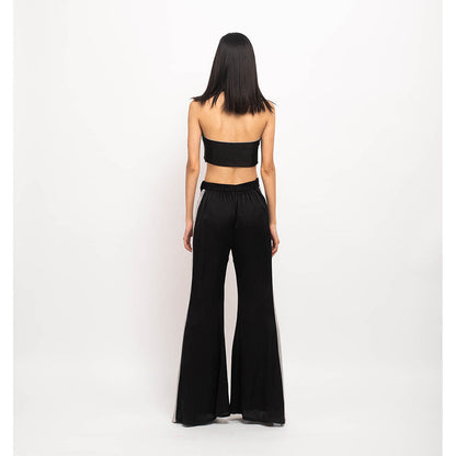 NEORA BY NEHAL CHOPRA Black & Grey Halter Neck Co Ord (Set of 2)