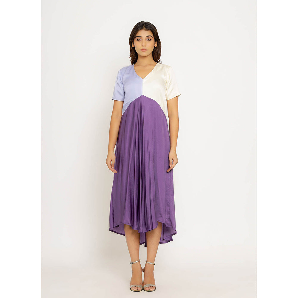 NEORA BY NEHAL CHOPRA Purple & Blue Midi Dress