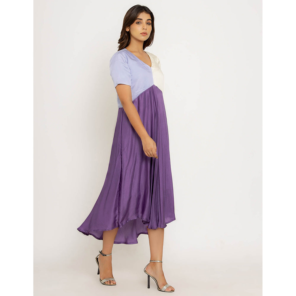 NEORA BY NEHAL CHOPRA Purple & Blue Midi Dress