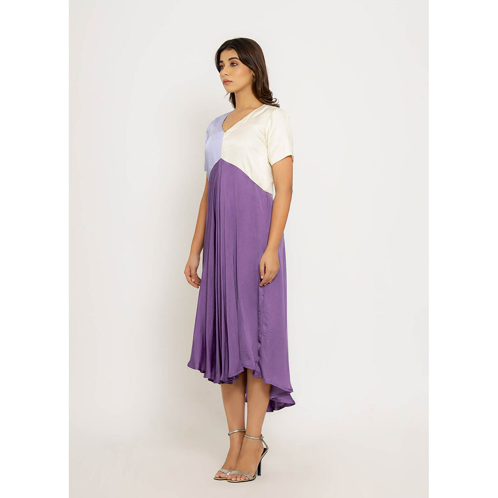 NEORA BY NEHAL CHOPRA Purple & Blue Midi Dress