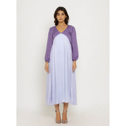 NEORA BY NEHAL CHOPRA Purple & Blue Midi Dress