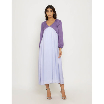 NEORA BY NEHAL CHOPRA Purple & Blue Midi Dress