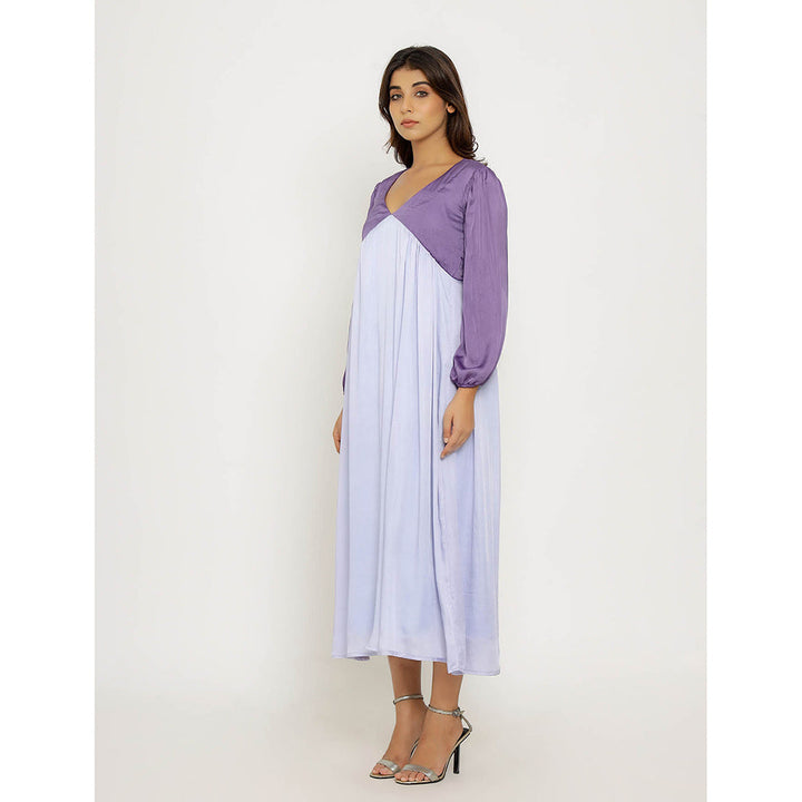 NEORA BY NEHAL CHOPRA Purple & Blue Midi Dress