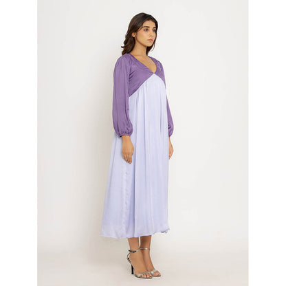 NEORA BY NEHAL CHOPRA Purple & Blue Midi Dress