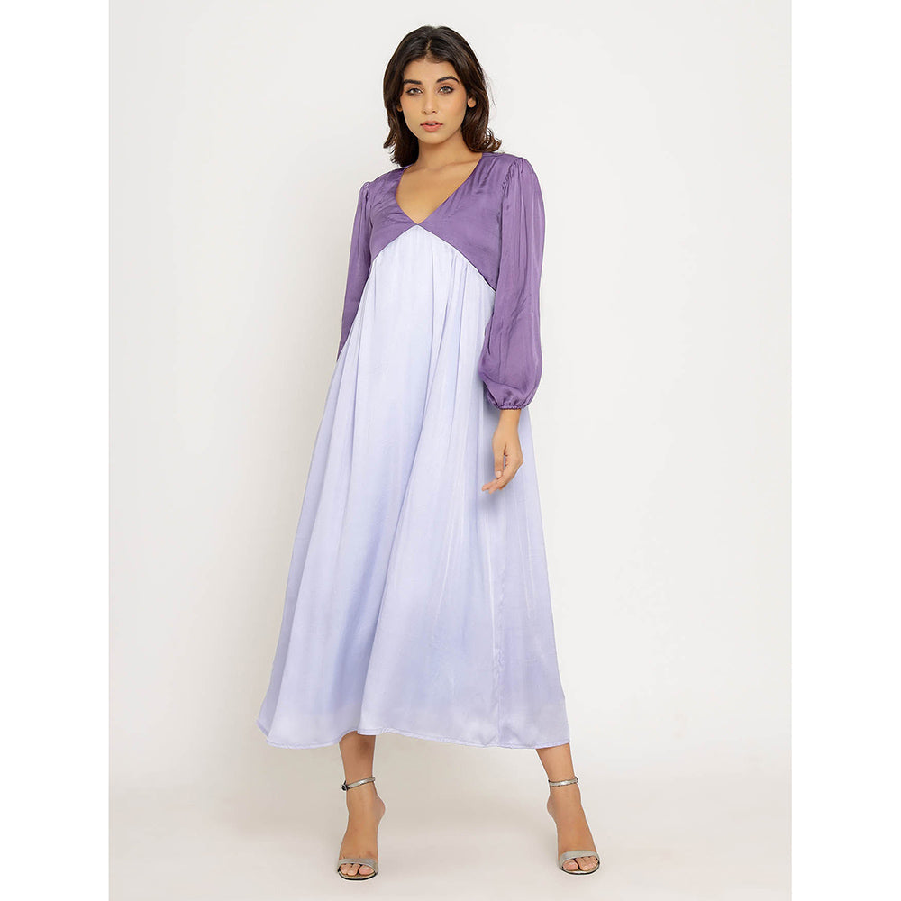 NEORA BY NEHAL CHOPRA Purple & Blue Midi Dress