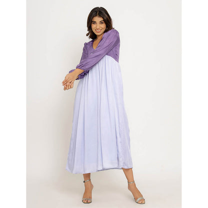 NEORA BY NEHAL CHOPRA Purple & Blue Midi Dress