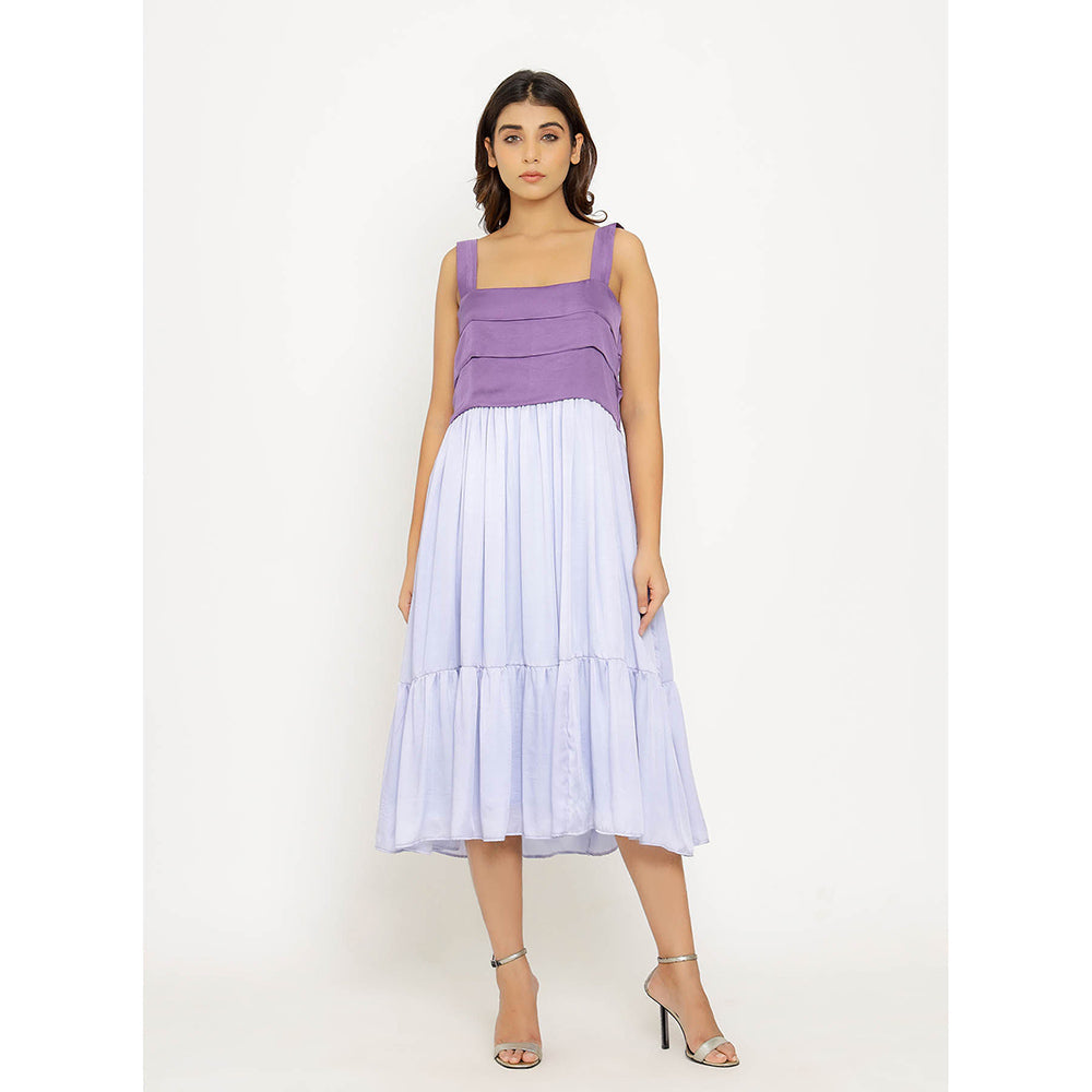 NEORA BY NEHAL CHOPRA Purple & Blue Midi Dress