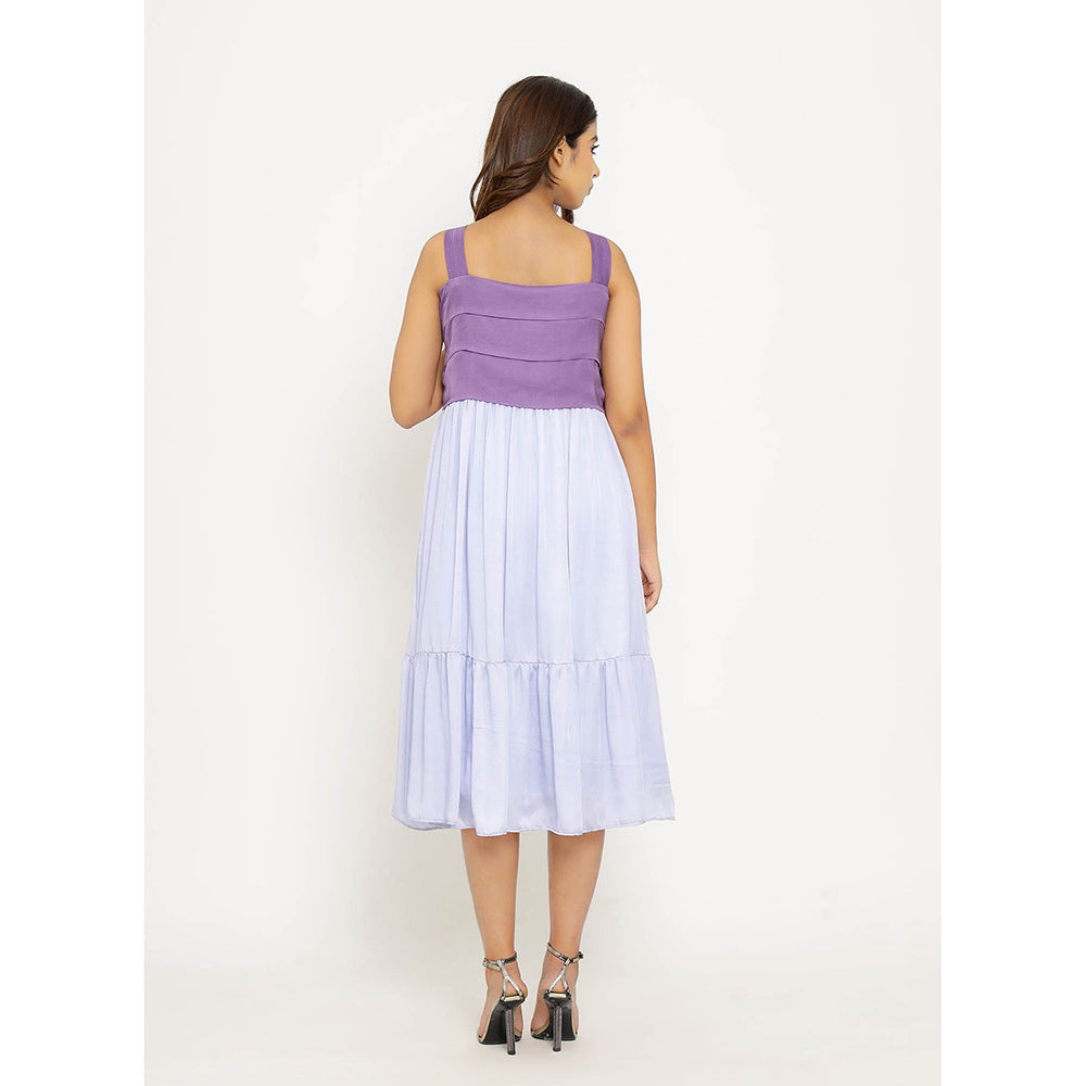 NEORA BY NEHAL CHOPRA Purple & Blue Midi Dress