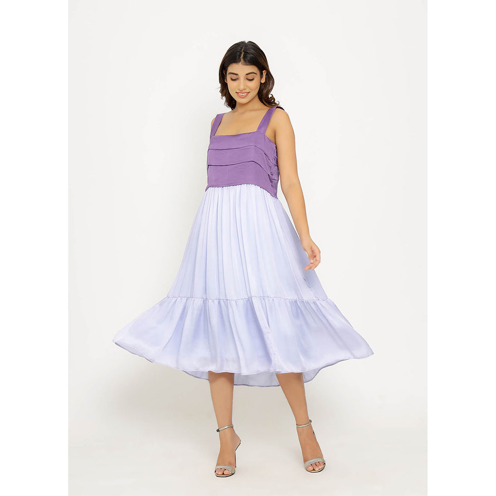 NEORA BY NEHAL CHOPRA Purple & Blue Midi Dress