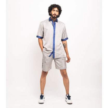 NEORA BY NEHAL CHOPRA Grey Solid Shorts