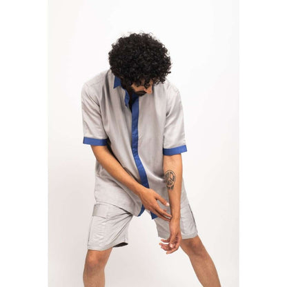 NEORA BY NEHAL CHOPRA Grey Solid Shorts