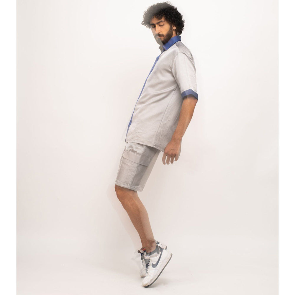 NEORA BY NEHAL CHOPRA Grey Solid Shorts