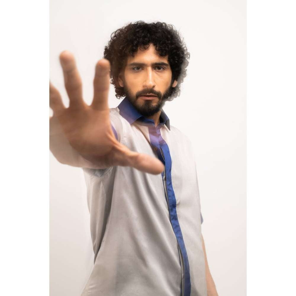 NEORA BY NEHAL CHOPRA Grey Solid Shorts