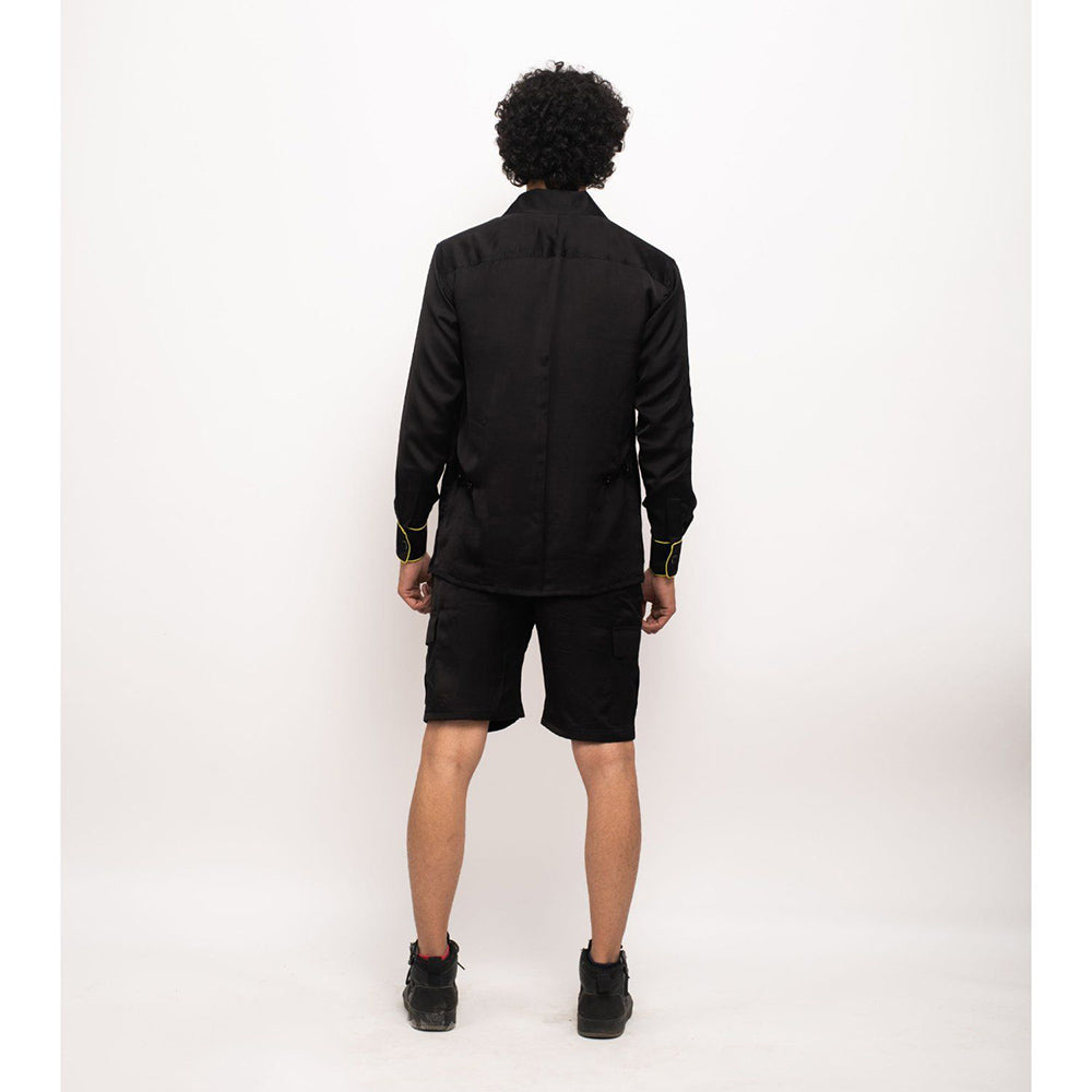 NEORA BY NEHAL CHOPRA Black Solid Shorts