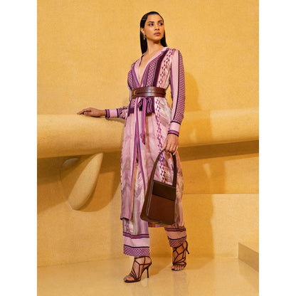 Nikita Mhaisalkar Lilac Floss Print Long Summer Tunic