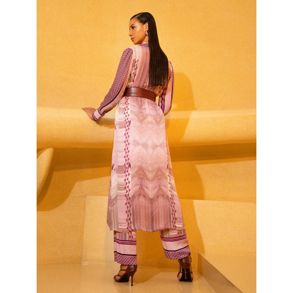 Nikita Mhaisalkar Lilac Floss Print Long Summer Tunic