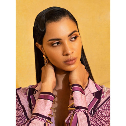 Nikita Mhaisalkar Lilac Floss Print Long Summer Tunic