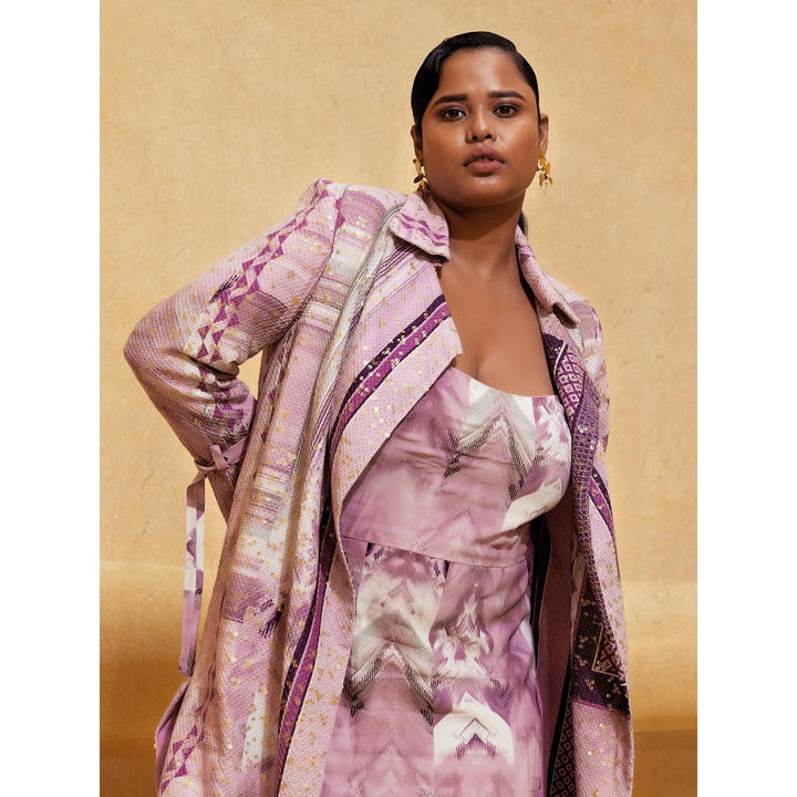 Nikita Mhaisalkar Lilac Floss Print Dress