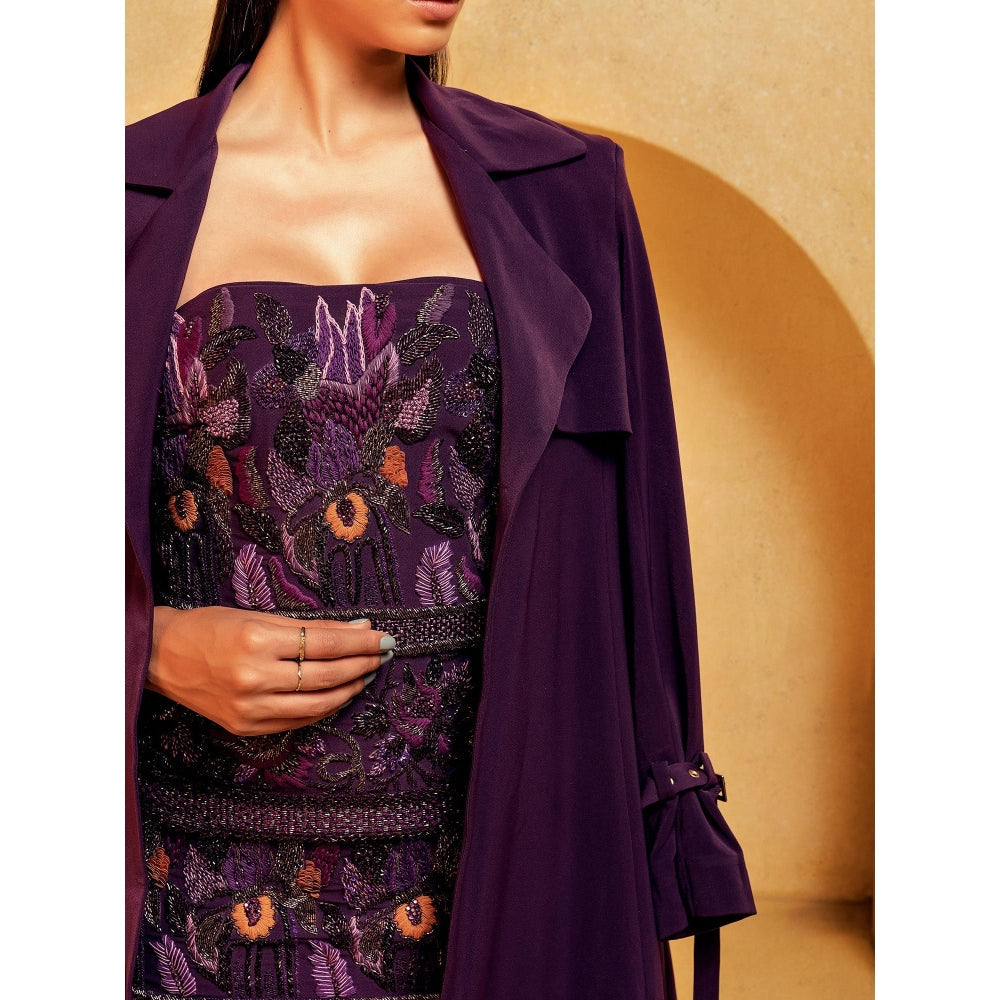 Nikita Mhaisalkar Aubergine Jacket