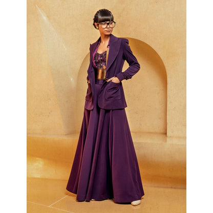 Nikita Mhaisalkar Aubergine Pant