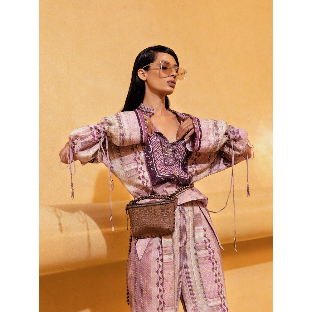 Nikita Mhaisalkar Lilac Floss Print Top