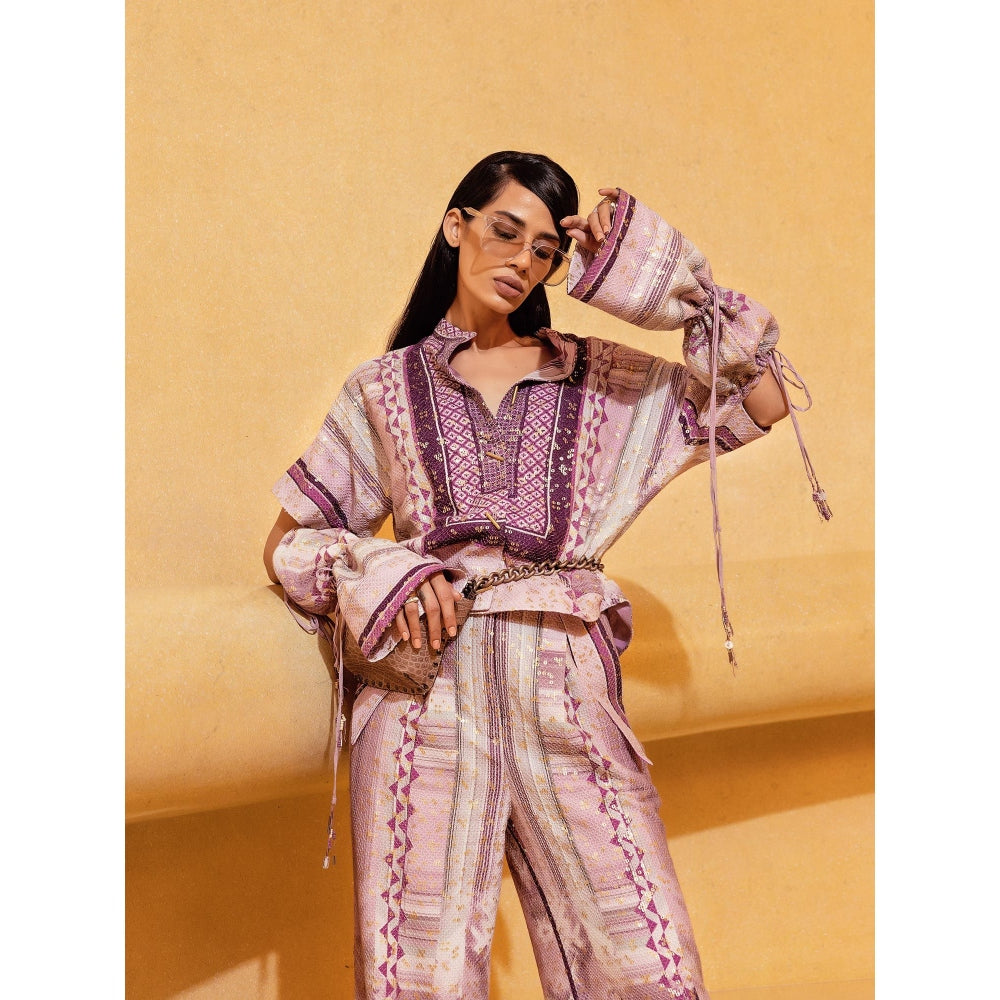 Nikita Mhaisalkar Lilac Floss Print Top