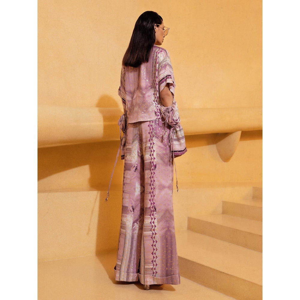 Nikita Mhaisalkar Lilac Floss Print Top