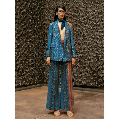 Nikita Mhaisalkar Midnight Stroke Print Pant Suit
