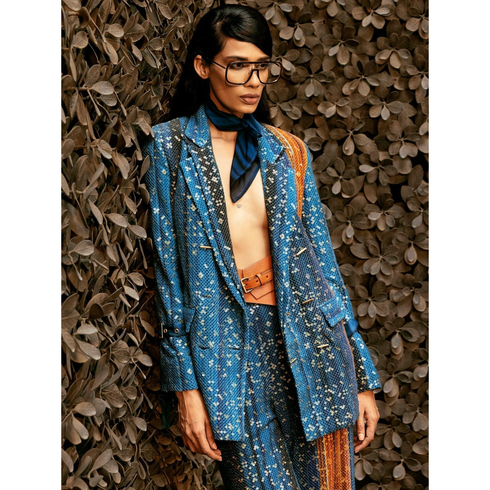 Nikita Mhaisalkar Midnight Stroke Print Pant Suit