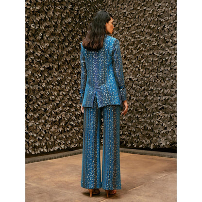 Nikita Mhaisalkar Midnight Stroke Print Pant Suit