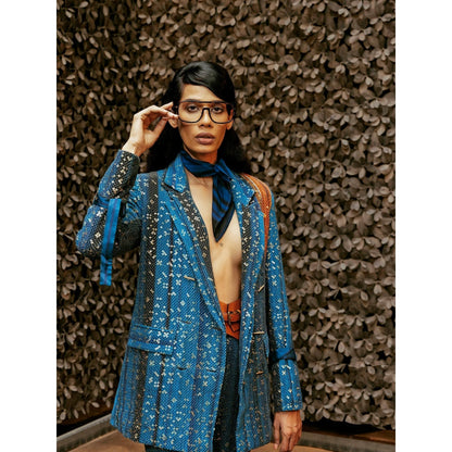 Nikita Mhaisalkar Midnight Stroke Print Pant Suit