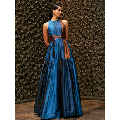 Nikita Mhaisalkar Midnight Stroke Print Maxi