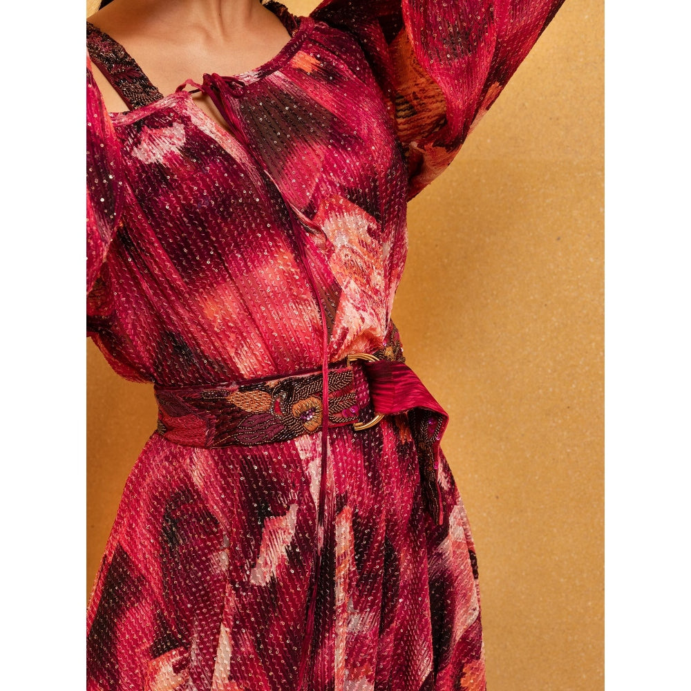 Nikita Mhaisalkar Magenta Trippy Print Top