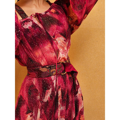 Nikita Mhaisalkar Magenta Trippy Print Top