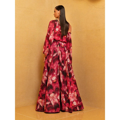 Nikita Mhaisalkar Magenta Trippy Print Top