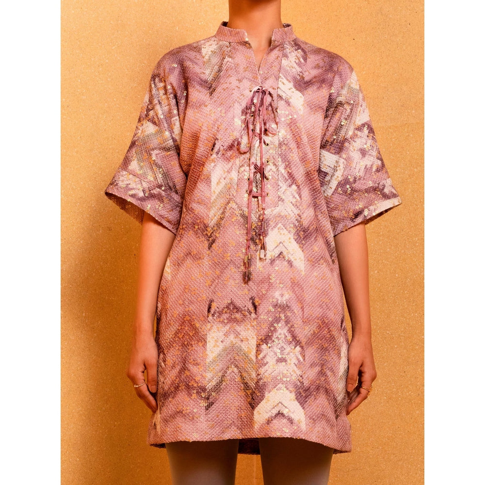 Nikita Mhaisalkar Lilac Floss Print Box Dress
