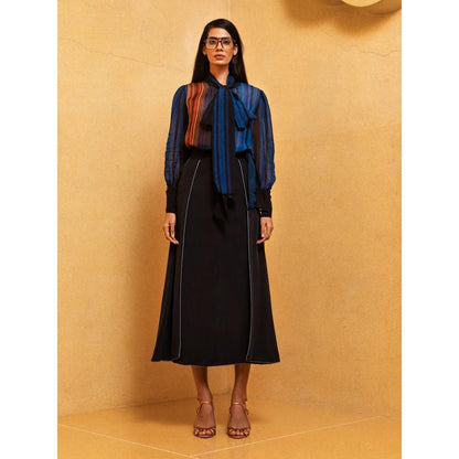 Nikita Mhaisalkar Midnight Stroke Print Shirt