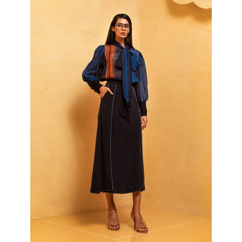 Nikita Mhaisalkar Midnight Stroke Print Shirt