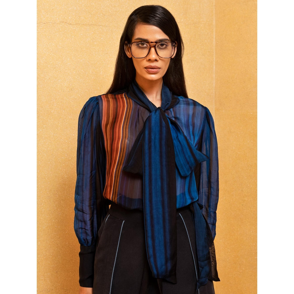 Nikita Mhaisalkar Midnight Stroke Print Shirt